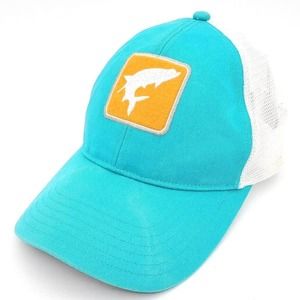Simms Fishing Products Patch Logo‎ Snapback Adjustable Teal Blue Mesh Hat Cap